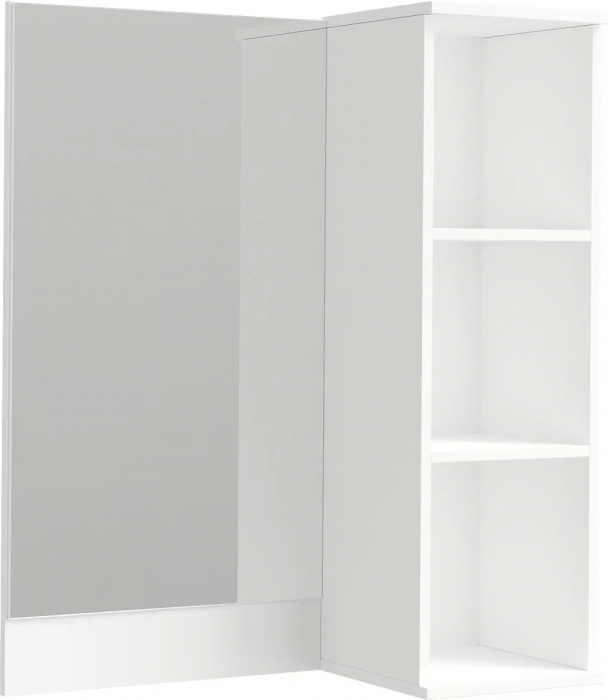 Ника Полка с зеркалом, пз800, Ясень шимо темный/светлый