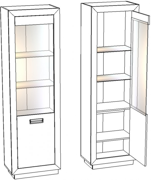 Набор мебели для гостиной "Эстель" - Дуб полярный/Сосна натуральная