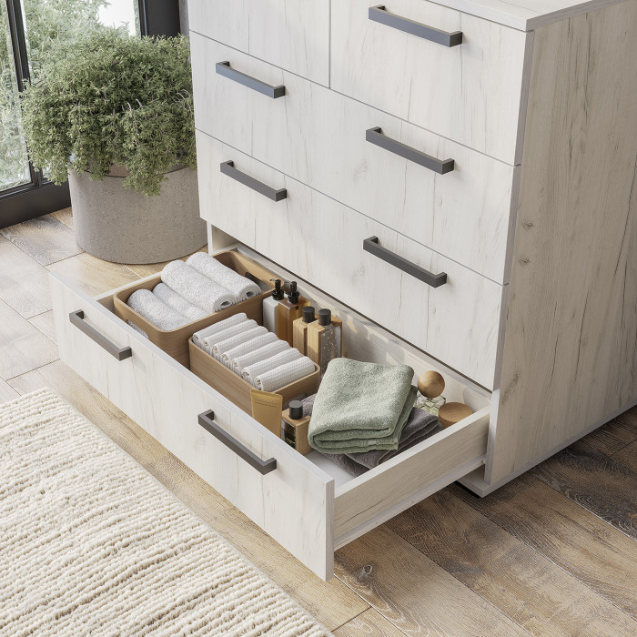 Комод "Стандарт №5" НЕВ (800х828х460) дуб крафт белый