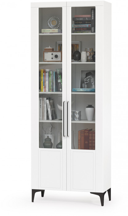 Валенсия Гостиная № 120, цвет ЛДСП белый шагрень/МДФ белый шагрень, ШхГхВ 350,4х38,4х225,2 см., универсальная сборка