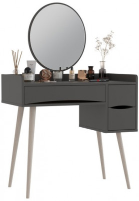 Трюмо 4-25921граф, цвет графит, ШхГхВ 85х46,6х130 см., НЕ универсальная сборка