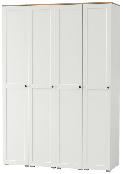 Остин 13.225 Шкаф-пенал 4 шт., белый шагрень/дуб крафт золотой