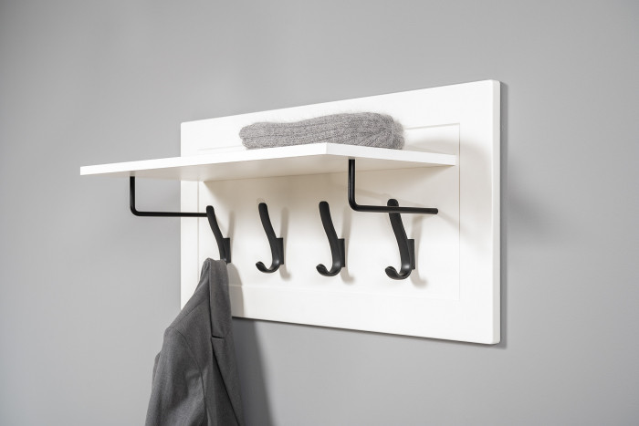 Остин 16.221 Комод + 15.12 Вешалка, белый шагрень/дуб крафт золотой