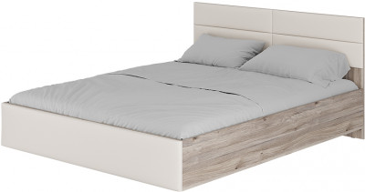 Кровать 1,6 м "Урбан" КР-18 (без орт. осн.) Дуб смоки/Бежевый