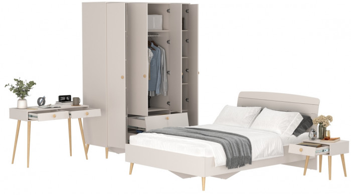 Афина Спальня 33-1400, кашемир серый