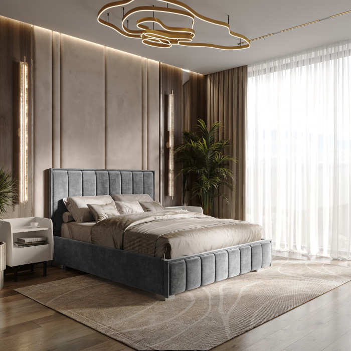 Кровать с подъемным механизмом Мирабель КР-16 (1,6м), Грифельный