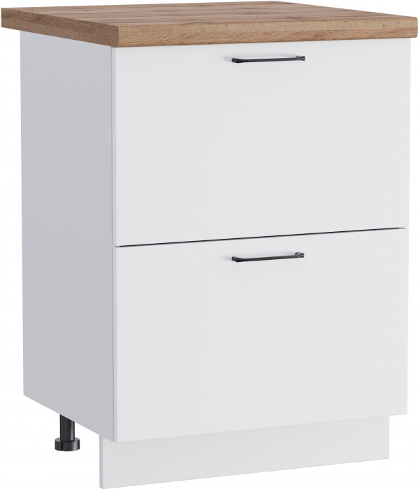 КГ ШН2Я 600 + внутр.ящ 600 Белый (эмаль)/Белый гладкий Арника РМ