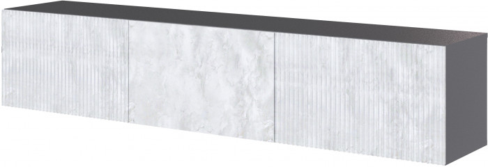 Тумба ТВ навесная Сириния, Серый графит/Мальта