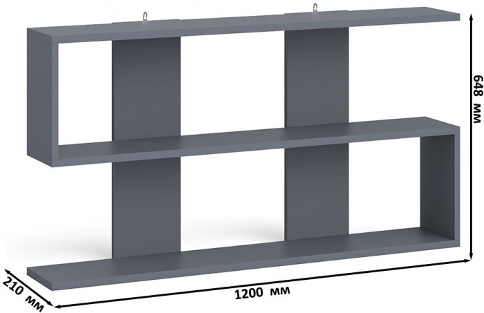 Мори компьютерный стол МС-16 левый + Комод МК700.5 + Полка 1200, графит/белый