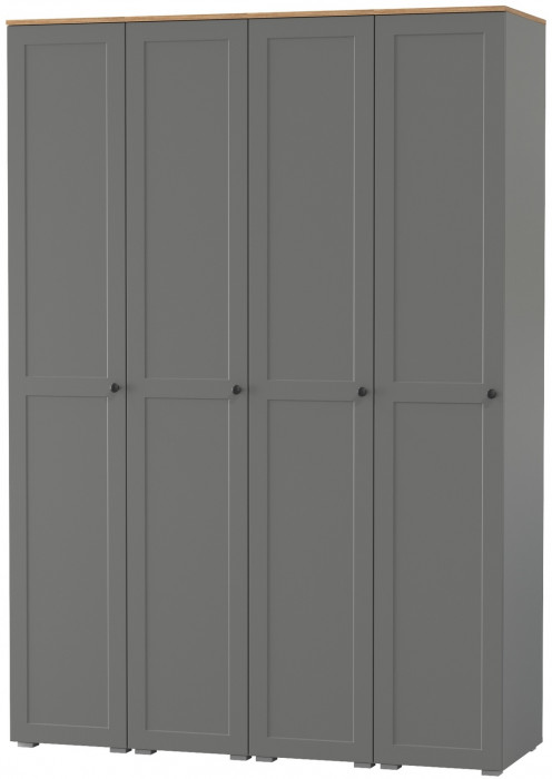 Остин 13.225 Шкаф-пенал 4 шт., серый графит/дуб крафт золотой