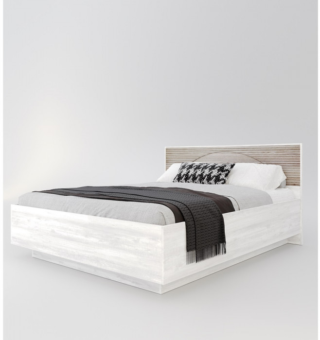 Кровать КИНГ-САЙЗ 180х200 "Монтале" - Бетон пайн светлый/Астана роузвуд