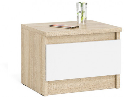 Мори Тумба прикроватная ТПМ400.1, цвет дуб сонома/белый, ШхГхВ 40,4х34,6х30 см.