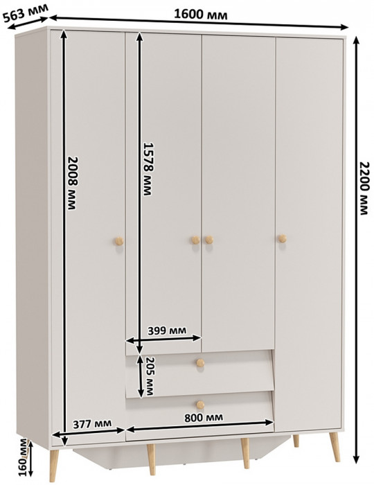 Афина Спальня 34-1200, кашемир серый