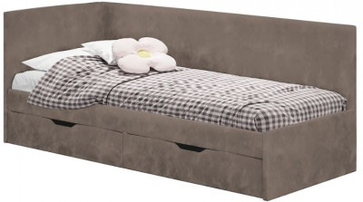 Кровать односпальная "Лео" КР-49 Белый/Маренго