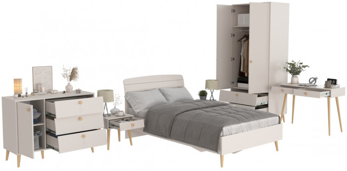 Афина Спальня 01-1200, кашемир серый