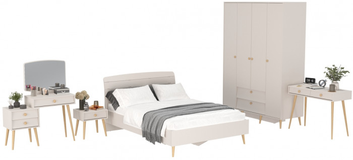 Афина Спальня 34-1400, кашемир серый