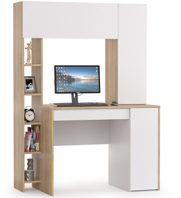 компьютерный стол Комфорт 12.71, дуб сонома/белый