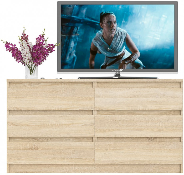 Мори Комод МК1380.6, цвет дуб сонома, ШхГхВ 138х41х73 см.