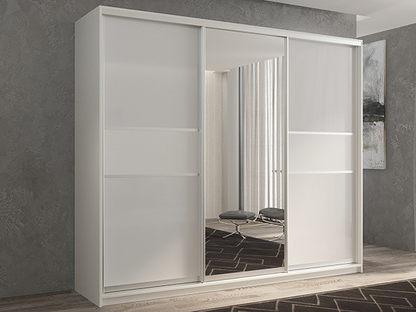 Шкаф-купе Кааппи 10 Белый Бриллиант 210х60х230 см