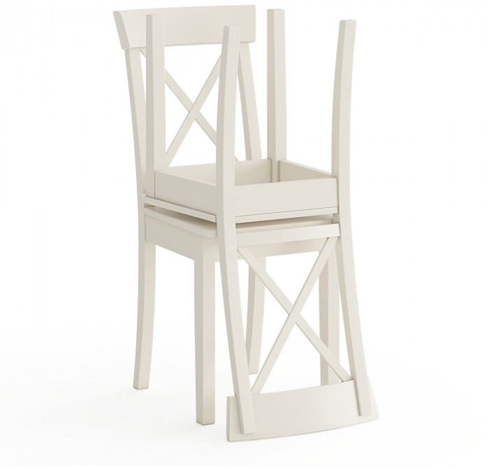 Два стула Мебель--24 Гольф-14 разборных, слоновая кость