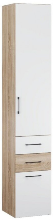 Денвер Пенал с пуфиком дуб сонома/Белый