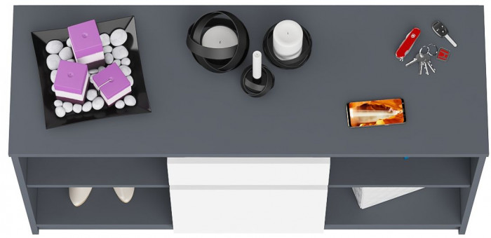 Мори Тумба ТВ МТВ1204.1, графит/белый