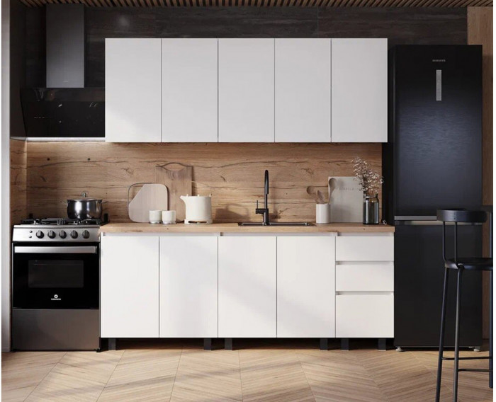 Кухня Честер 2,0 м, Белый