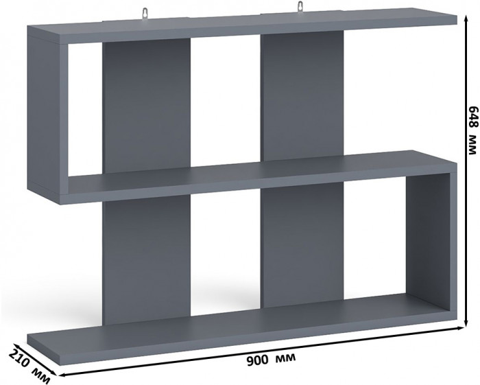 Мори Стол компьютерный МС-1 правый + Шкаф МШ1200.1 + Полка 900, цвет графит, ШхГхВ 210,4х50,4х209,6 см., НЕ универсальная сборка