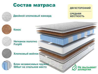 Матрас SPRING HARD 80х200