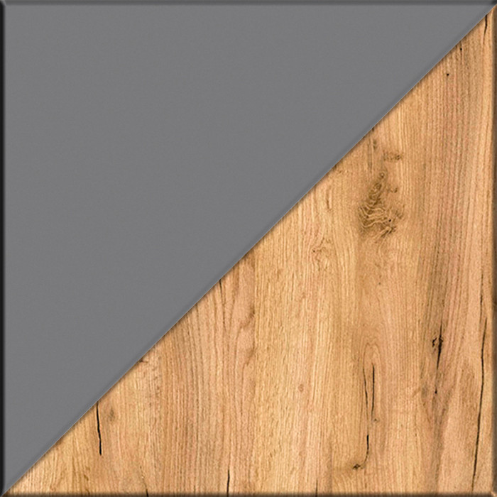 Остин Прихожая 30, цвет серый графит/дуб крафт золотой, ШхГхВ 240х54,3х229,6 см., универсальная сборка