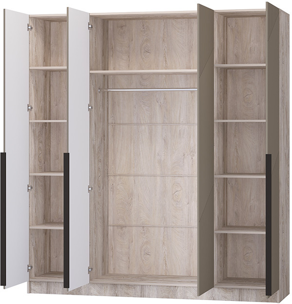 Шкаф Авис 2,0, Дуб эндгрейн/Крема