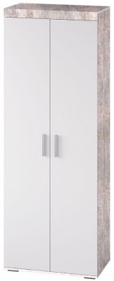 Шкаф для одежды Инстайл ШК-29, бетон/белый