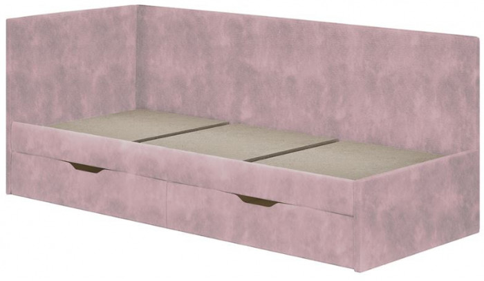 Кровать односпальная "Лео" КР-49 Белый/Шарли пинк