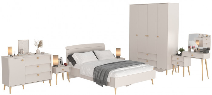 Афина Спальня 02-1400, кашемир серый