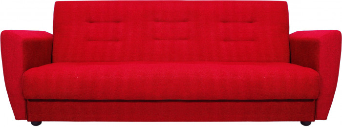 Диван-книжка Лира, 140х190, велюр красный