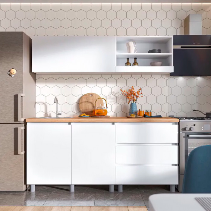 Кухня Хелен 1,7 белый/белый