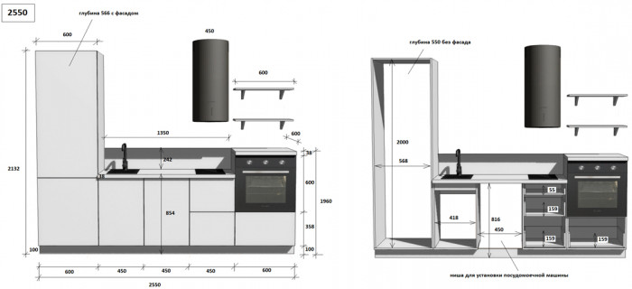 КГ 2550 ПВХ, Белый софт матовый Арника РМ в.9