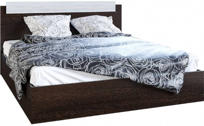 Эко Кровать 1200, Вотан/Белый гладкий