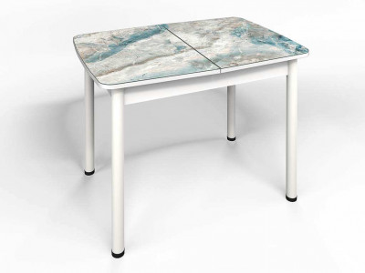 Стол СМ-7 Флорида ноги окрас круглый белый/серебро