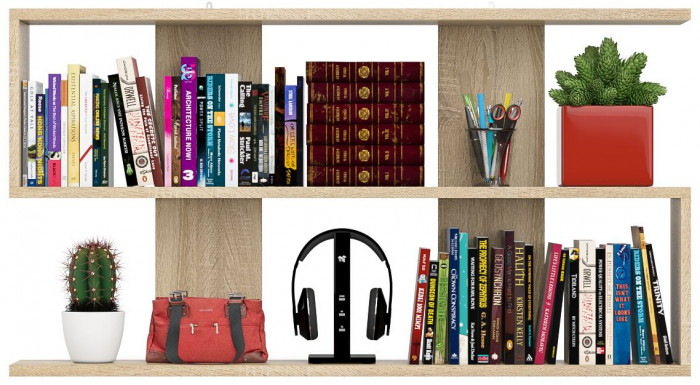 Мори Полка 1200, цвет дуб сонома, ШхГхВ 120х21х64,8 см., универсальная сборка