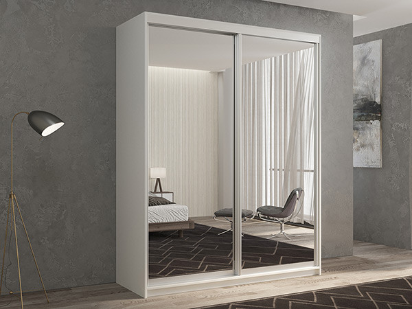 Шкаф-купе Кааппи 1 Белый Бриллиант 140х60х230 см