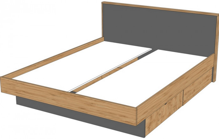 Кровать полутороспальная 140х200 