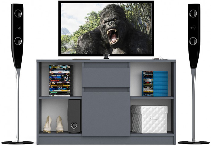 Мори Тумба ТВ МТВ1204.1, цвет графит, ШхГхВ 120,4х41х73 см.