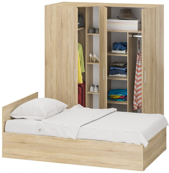 Спальня Стандарт 2-1200, дуб сонома