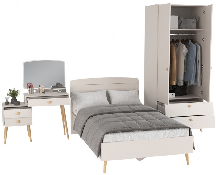 Афина Спальня 03-1200, кашемир серый