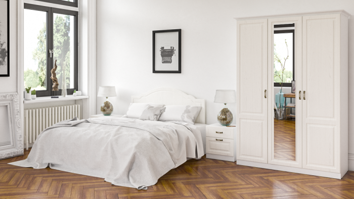 Ливерпуль Шкаф комбинированный 08.45 Н, ясень ваниль/белый