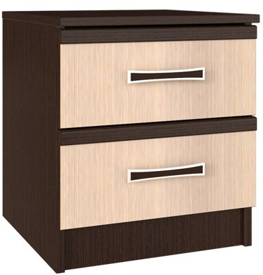 Тумбы прикроватные с ящиками Сакура (2 шт.), венге/лоредо