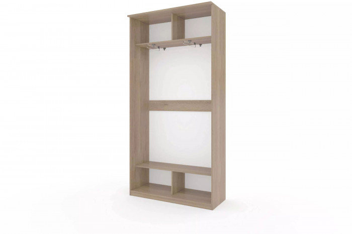 Шкаф купе Модерн 1190х450 2-х дверный зеркальный с пескоструем №3 ясень