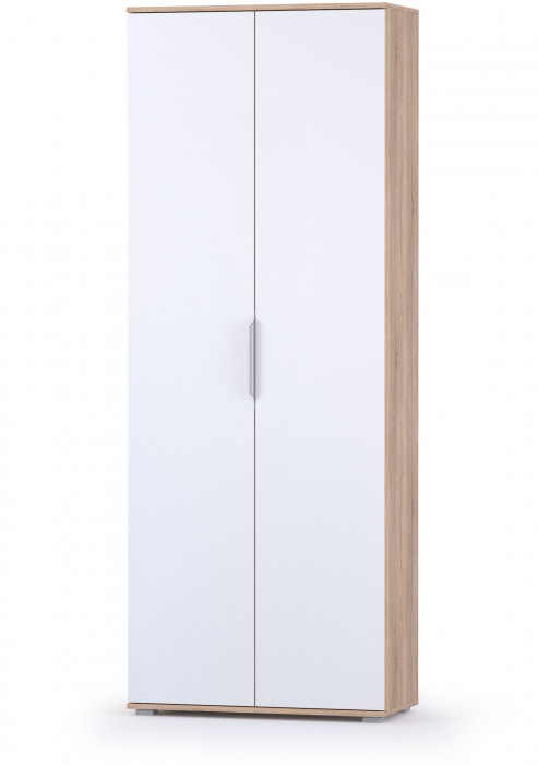 Куба Прихожая 15, цвет дуб сонома/белый премиум, ШхГхВ 230,1х107,3х210,6 см. + 50х28,3х180 см., универсальная сборка