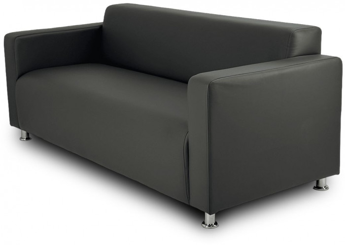 Диван прямой Томи, 160 см, экокожа, черный